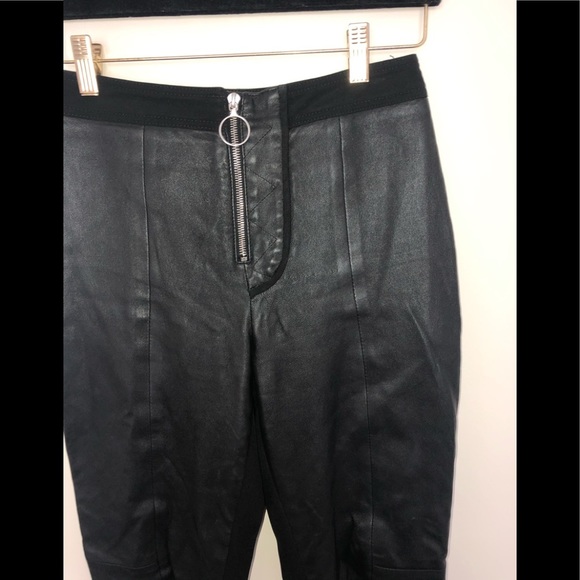 Yigal Azrouel Leather Moto Leggings Pants - Picture 4 of 9